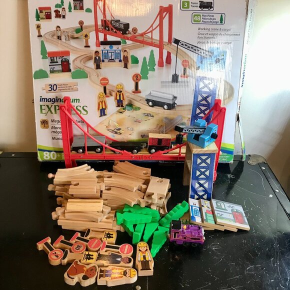 Imaginarium Express Mega Train World Wooden Rail Set Incomplete Pre-Owned - Picture 1 of 8